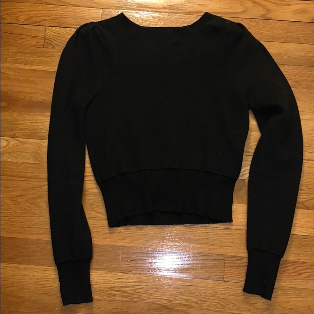Kimchi Blue Puffy Shoulder Cropped Sweater